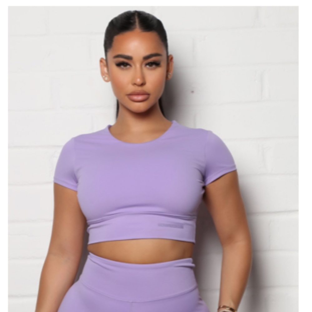Fashion Nova plus Size Lavender Workout Shirt
